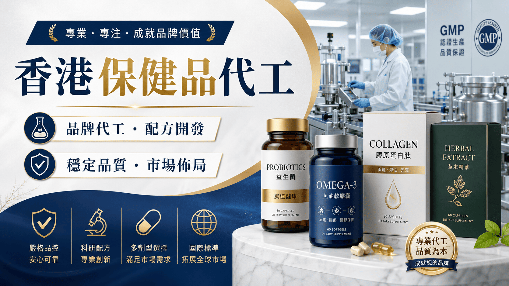 品牌尋找保健品代工時，除了配方與價格，也要確認產品定位、目標市場
