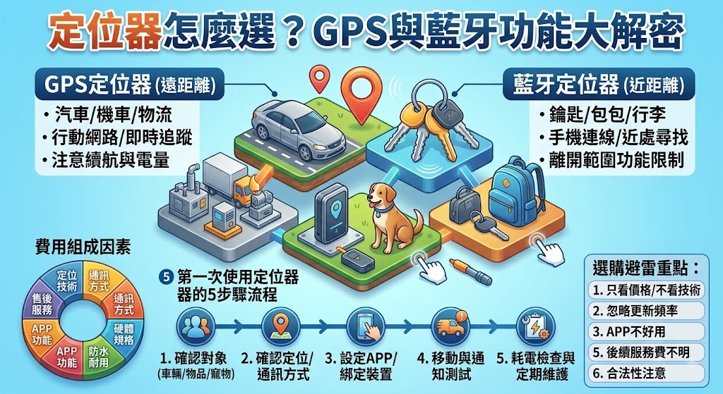 定位器怎麼選?GPS定位器功能、使用情境、費用與選購指南