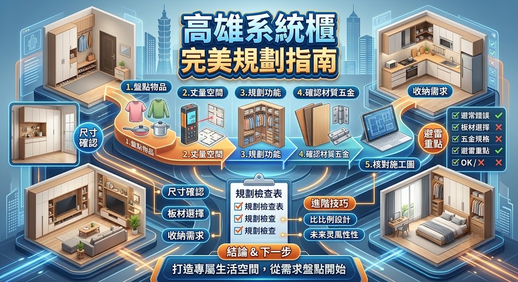 高雄系統櫃怎麼選?從需求規劃、材質到施工流程完整指南