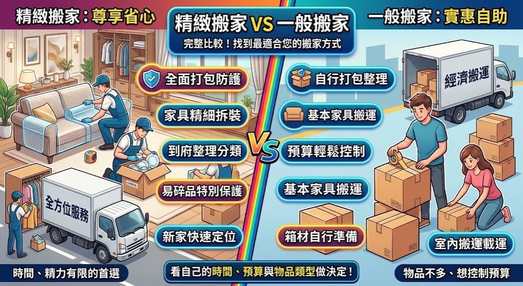 精緻搬家怎麼選?精緻搬家 vs 一般搬家完整比較