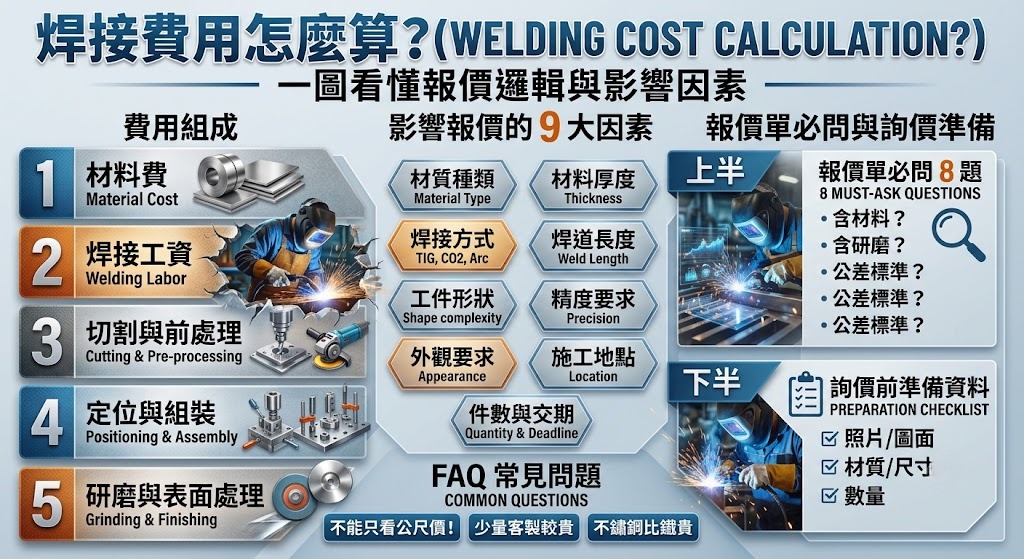 焊接費用怎麼算?施工報價、價差因素與詢價避雷完整指南