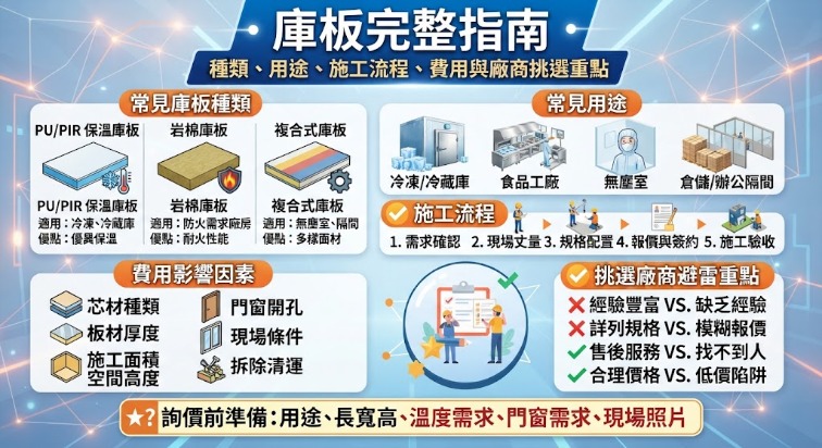 庫板完整指南:種類、用途、施工流程、費用與廠商挑選重點