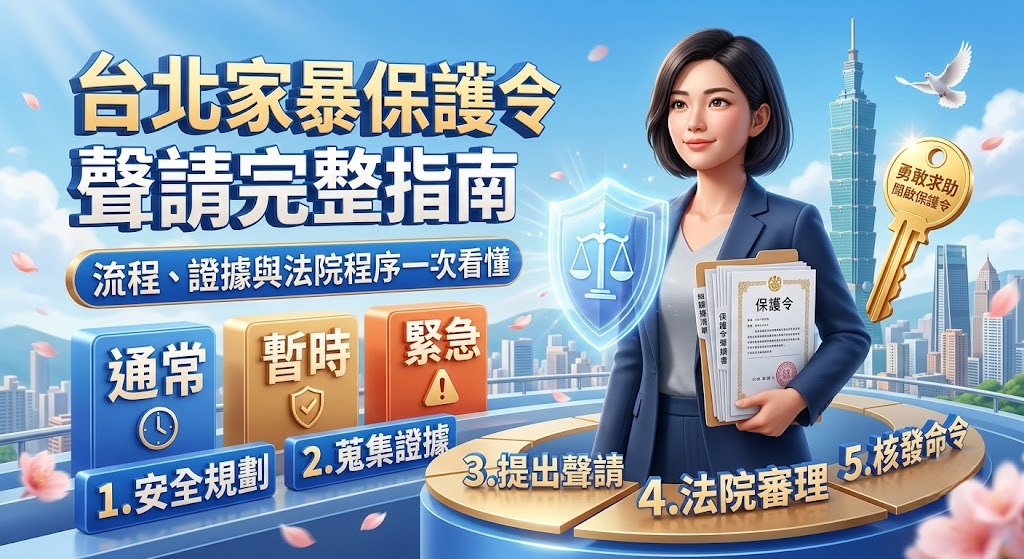 台北家暴保護令怎麼聲請?種類、流程、證據與常見問題完整指南