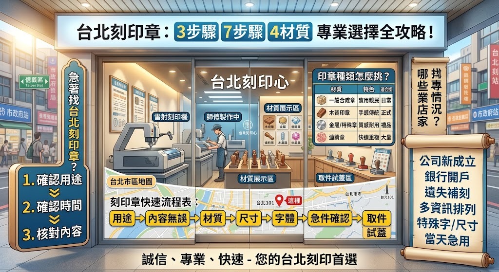 台北刻印章怎麼選?急件刻印、公司大小章、姓名章與材質挑選一次看