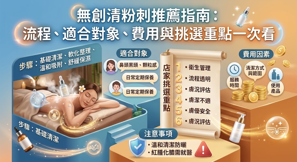 無創清粉刺推薦指南:流程、適合對象、費用與挑選重點一次看