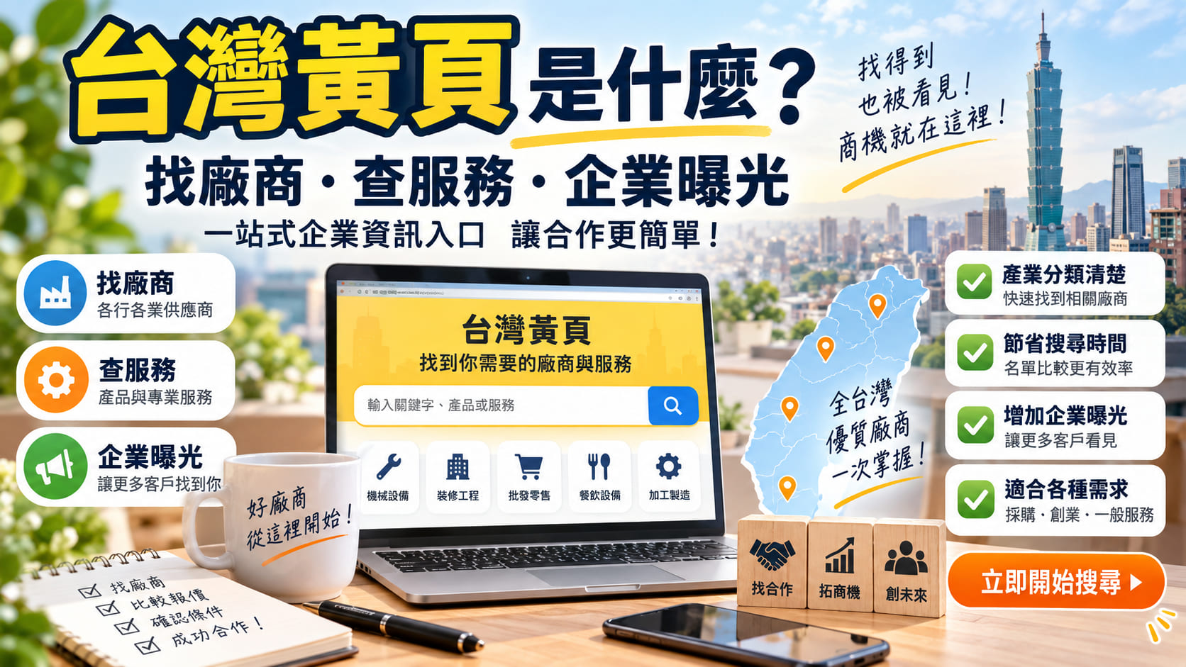 台灣黃頁是什麼?從找廠商、查服務到企業曝光的使用方式一次看懂