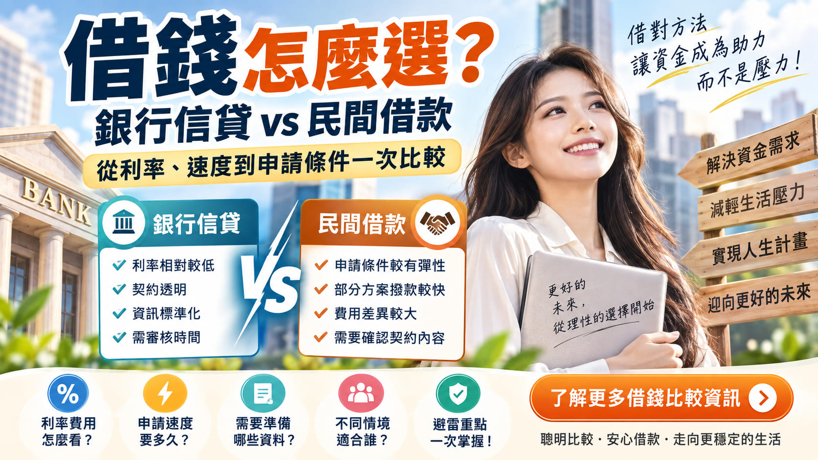 借錢怎麼選?銀行信貸 vs 民間借款,從利率、速度到申請條件一次比較