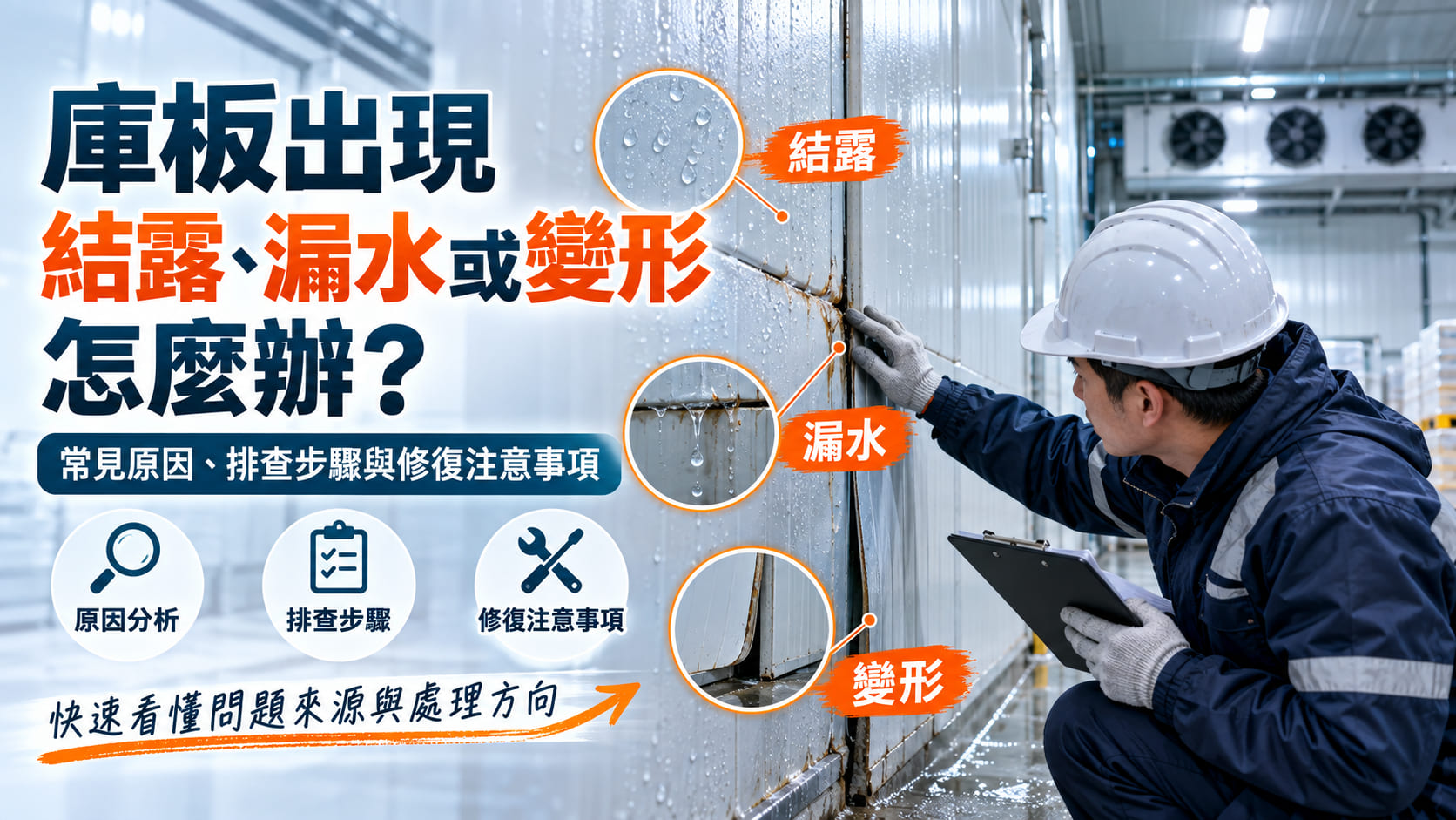庫板出現結露、漏水或變形怎麼辦?常見原因、排查步驟與修復注意事項