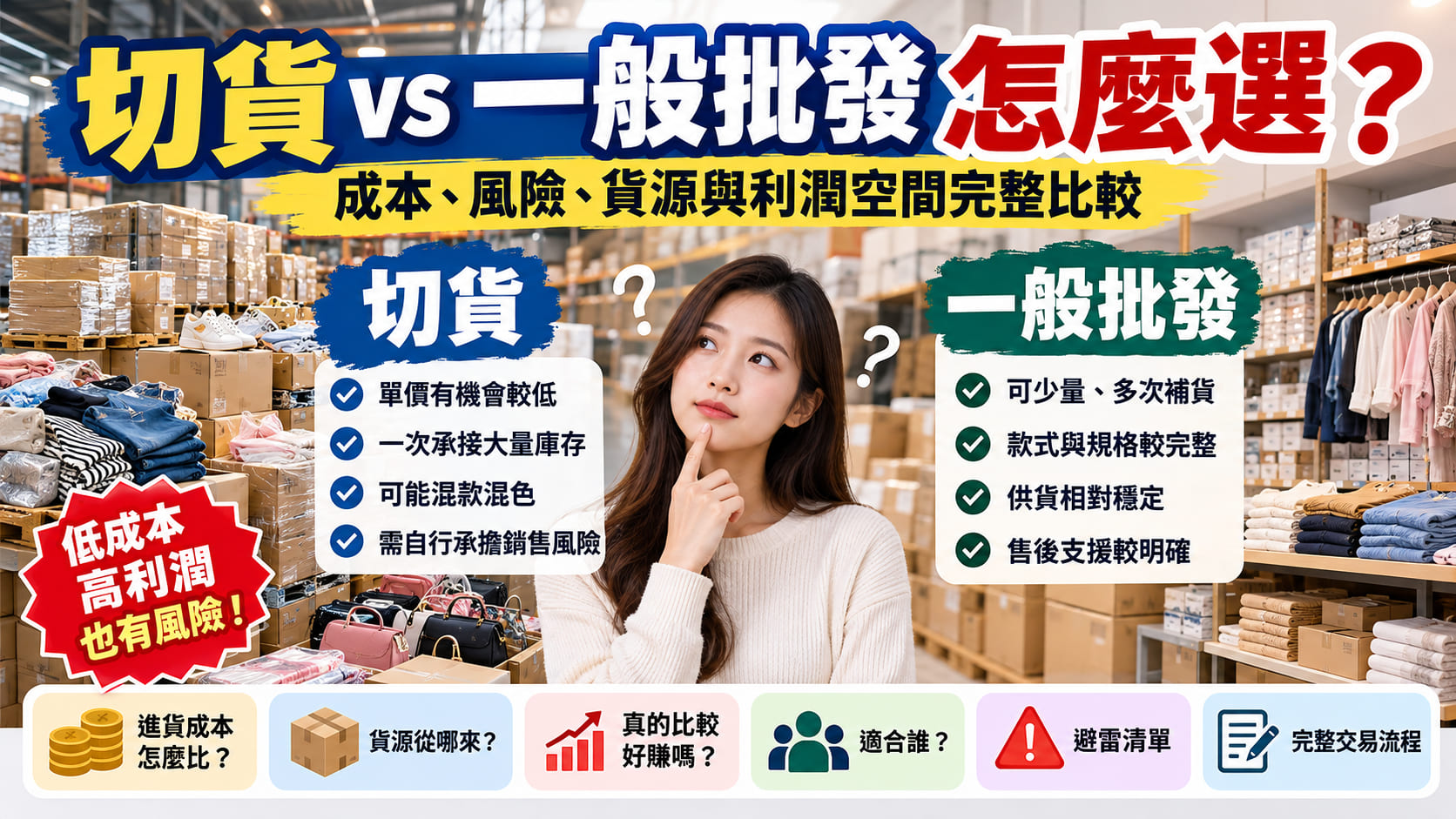 切貨 vs 一般批發怎麼選?成本、風險、貨源與利潤空間完整比較