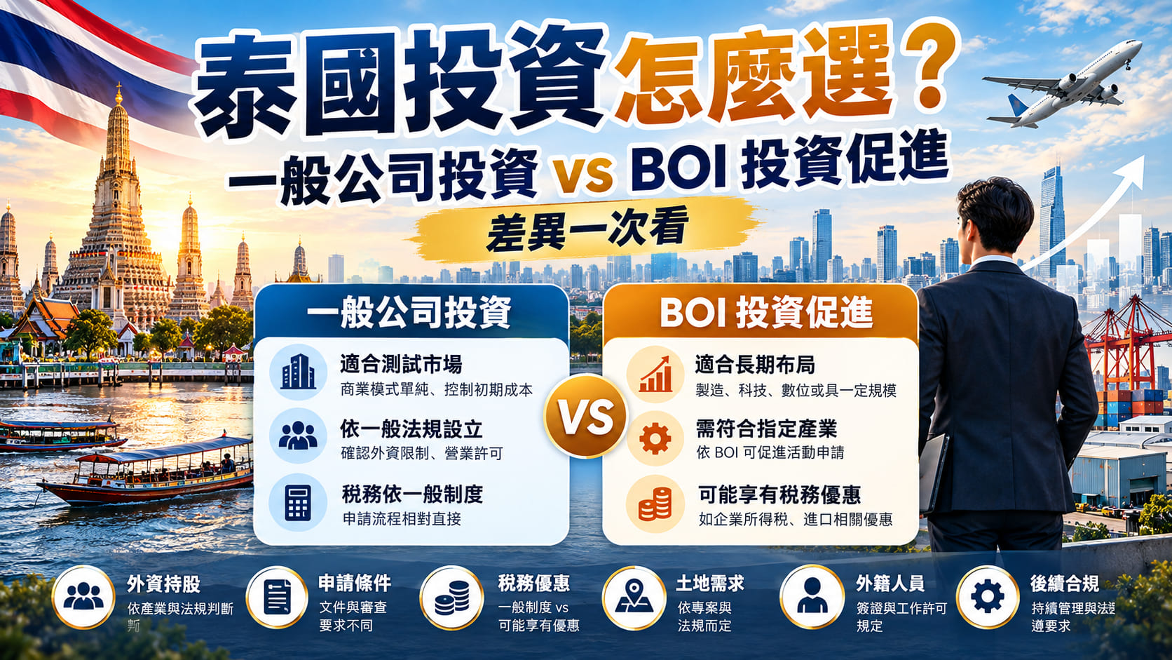 泰國投資怎麼選?一般公司投資 vs BOI 投資促進差異一次看
