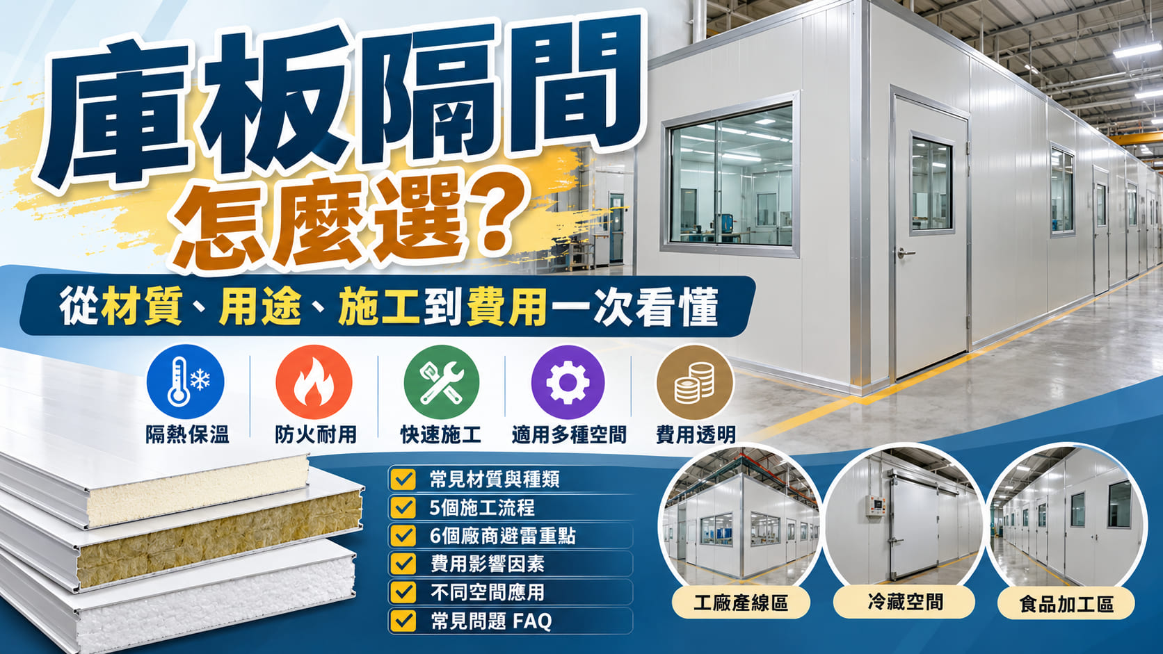 庫板隔間怎麼選?從材質、用途、施工到費用一次看懂