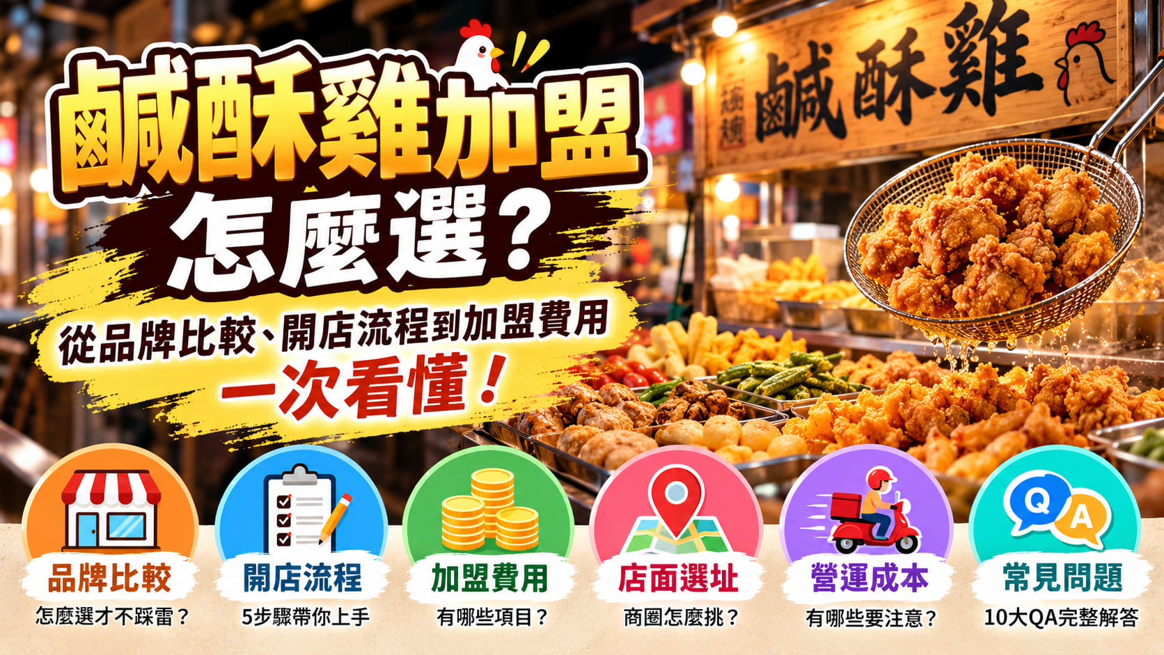 鹹酥雞加盟怎麼選?從品牌比較、開店流程到加盟費用一次看懂